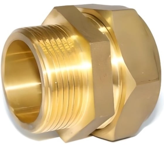 Изображение товара Муфта для гофрированной трубы ViEiR 25х1 дюйм наружная резьба штуцер для ввода в трубную систему VPM255