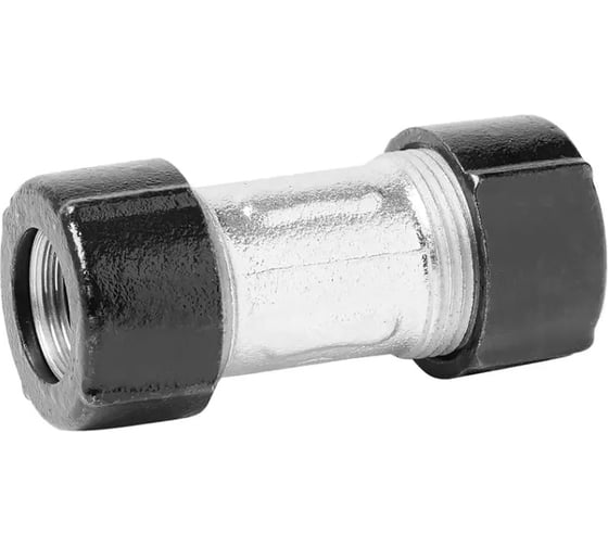 Изображение товара Муфта для соединения стальных и полимерных труб ViEiR, переходник 2 х 2, прямой латунный фитинг VR2120