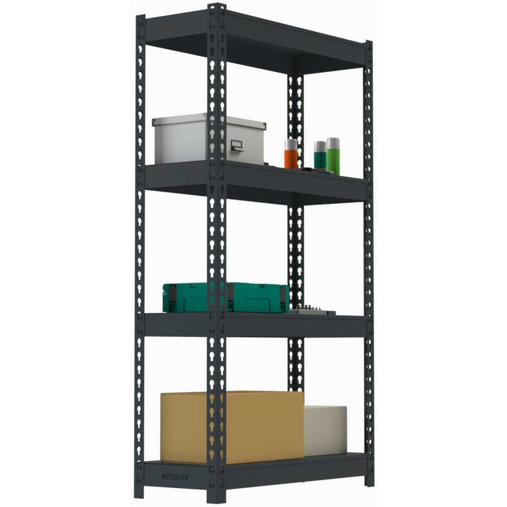 Изображение товара Стеллаж ООО Металекс HARD 1800х1000х600 с 4 полками серый