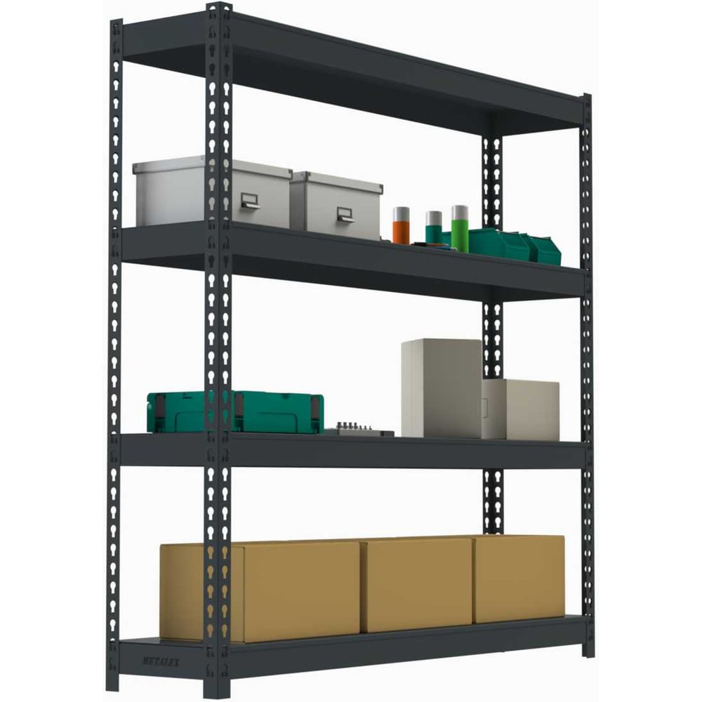 Изображение товара Стеллаж ООО Металекс HARD 1800х1800х600 серый для хранения и организации