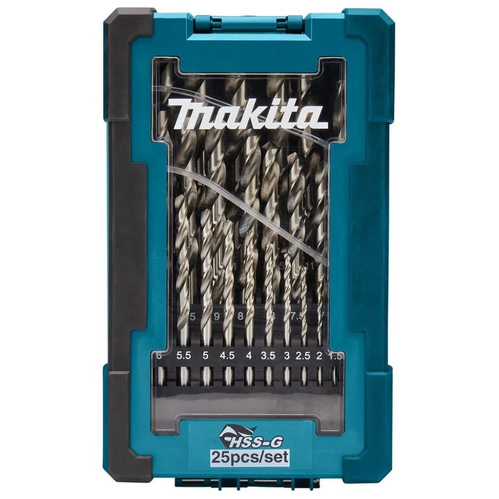 Изображение товара Набор сверл по металлу Makita HSS 1-13 мм 25 шт D-67555