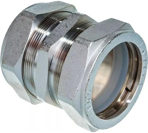 Изображение товара Муфта переходная для гофрированной трубы ViEiR никель, 32х25, для соединения магистралей VP3225-N