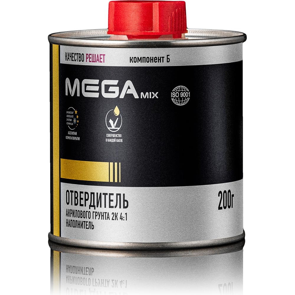 Изображение товара Отвердитель для акрилового грунта-наполнителя Megamix 4:1 2K, 200 г.