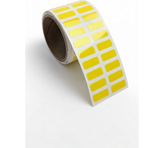 Изображение товара Этикетка в рулоне для ТТ печати Формат СТ 15х6мм, нейлон желтый матовый, 2шт./ряд, 3тыс.шт./упак ST6404-156-2-3-D40