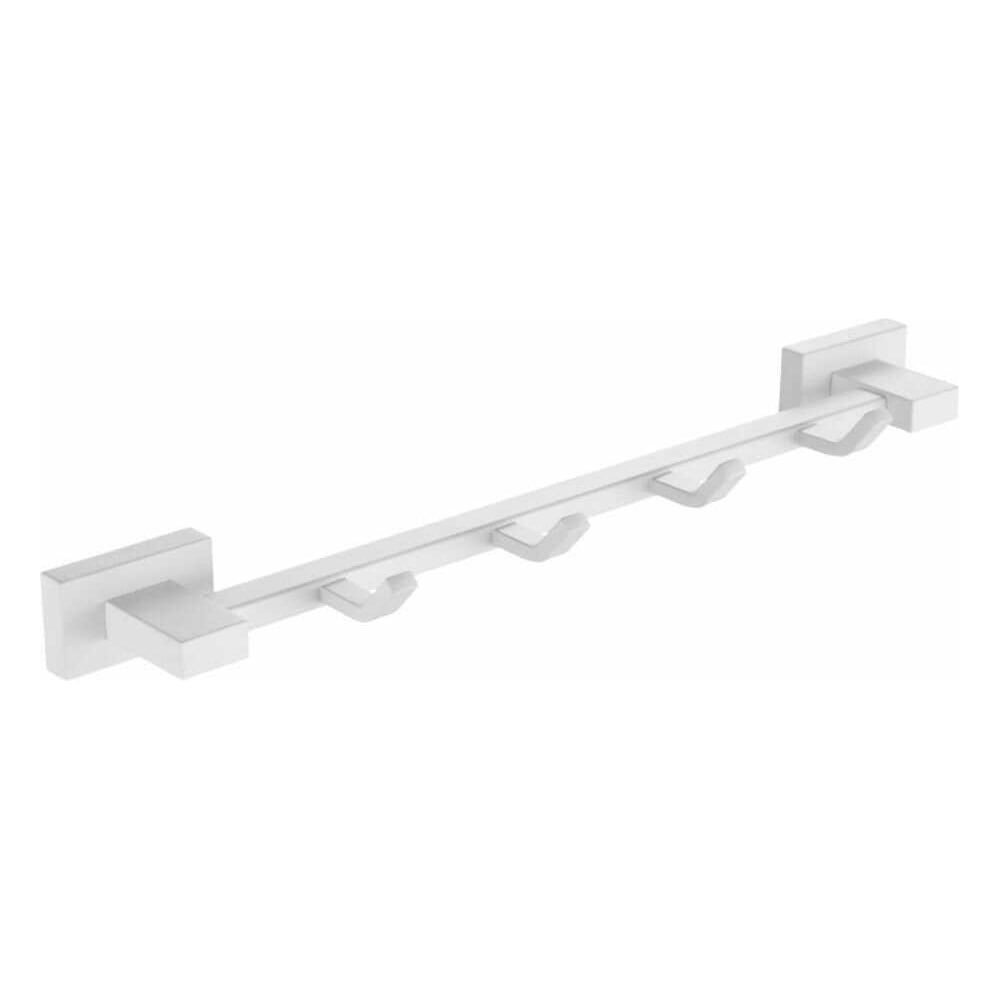 Изображение товара Вешалка для полотенец VIEIR с 4 крючками нержавеющая сталь белая настенная универсальная