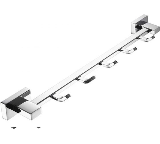 Изображение товара Вешалка для полотенец VIEIR с 5 крючками, нержавеющая сталь, хром, настенная, для ванной комнаты и санузла, V5016