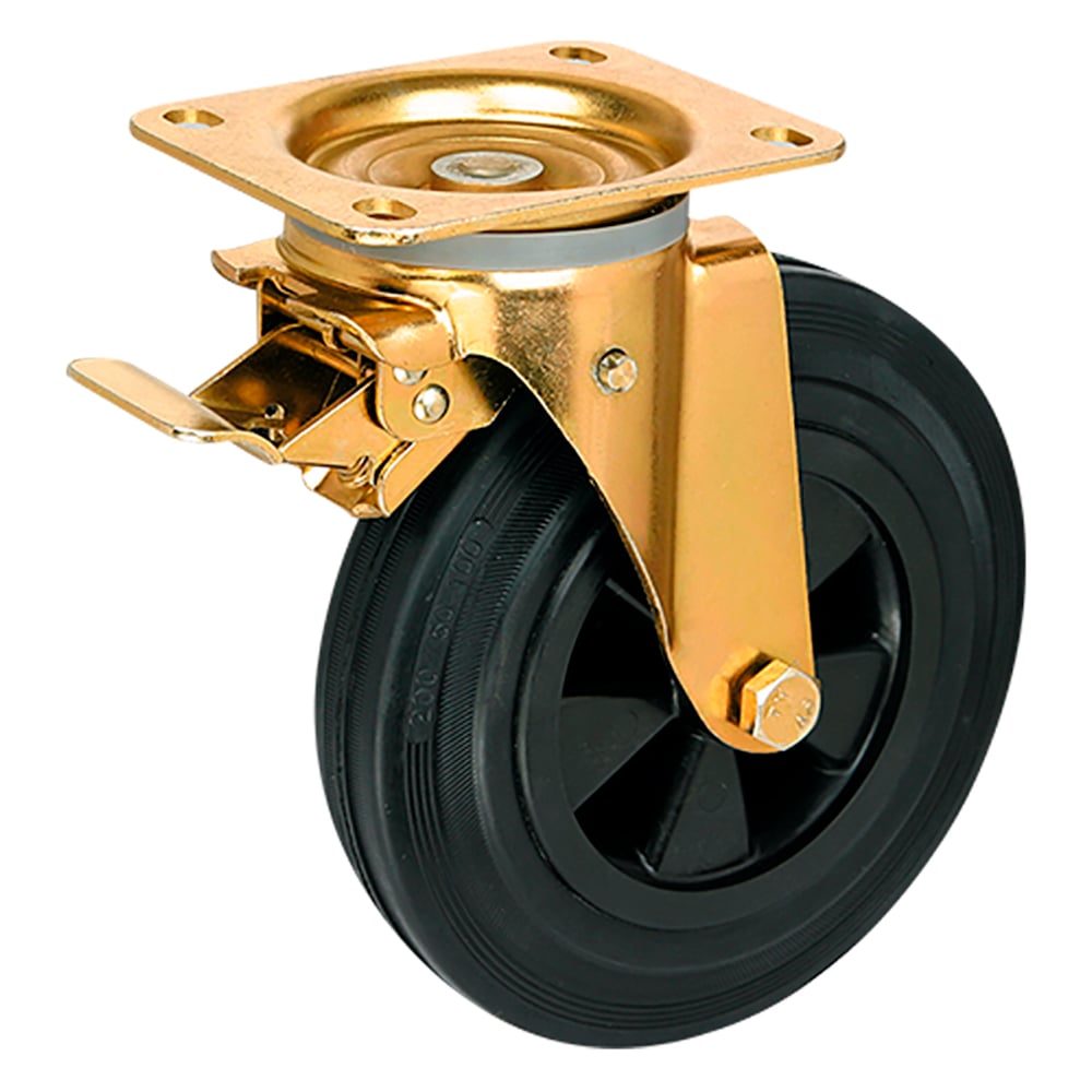 Изображение товара Поворотная колесная опора SCMb 63 усиленная с тормозом для промышленного использования