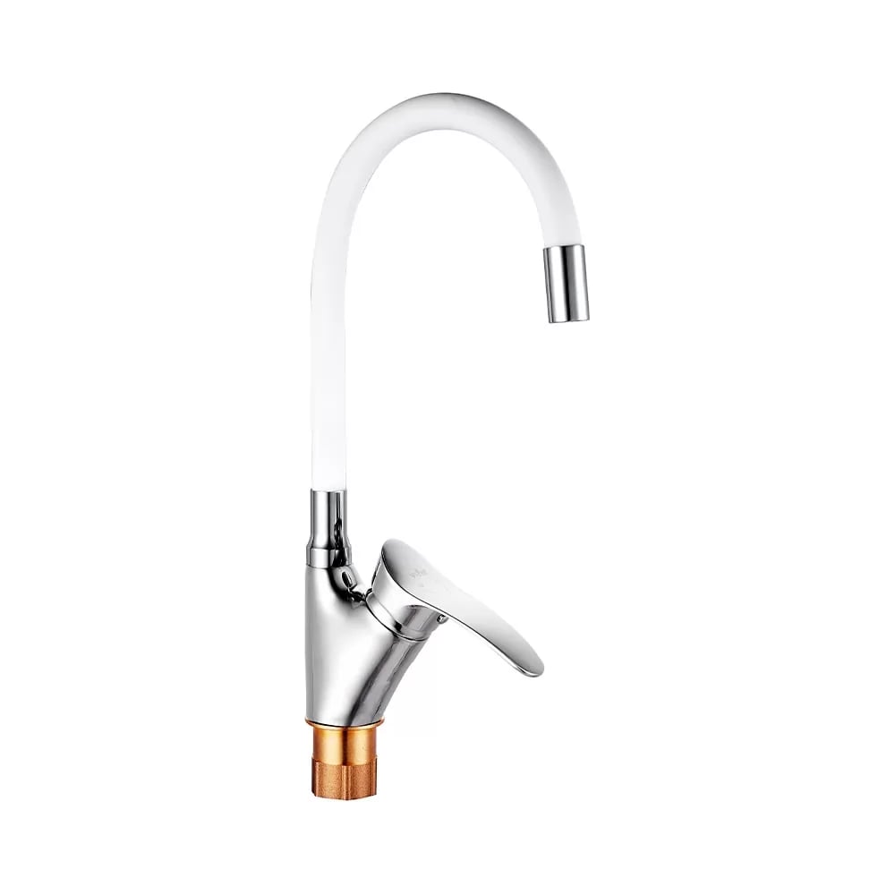 Изображение товара Смеситель для кухни однорычажный ViEiR с гибким изливом белый V184021-F