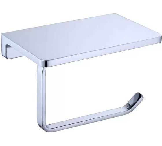 Изображение товара Держатель для туалетной бумаги VIEIR с полкой настенный, нержавеющая сталь, удобная полка для телефона и аксессуаров, хром V5010