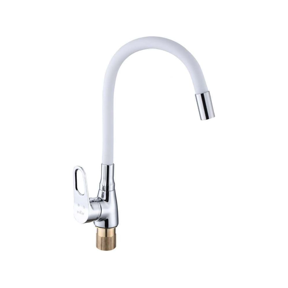 Изображение товара Смеситель для кухни однорычажный ViEiR с гибким изливом белый 35 мм G1/2