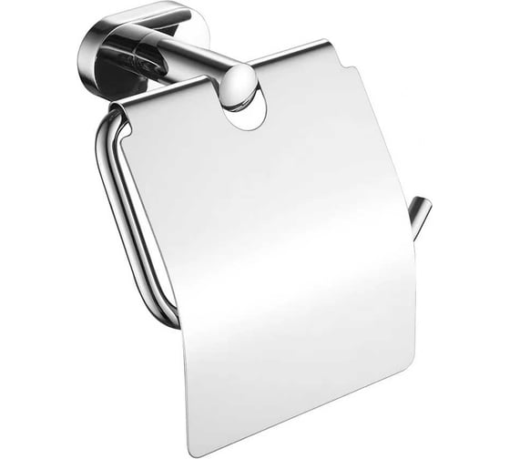 Изображение товара Держатель для туалетной бумаги VIEIR с крышкой, для аккуратного хранения и защиты рулона, нержавеющая сталь, хромированный, V5109