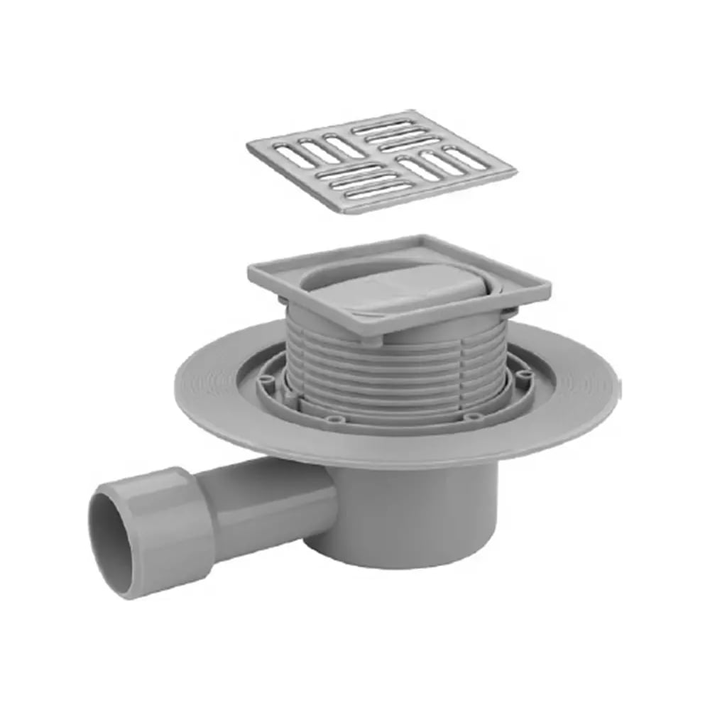 Изображение товара Душевой трап VIEIR 10х10 угловой с сухим затвором сатин VRDL-10