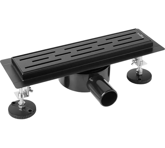 Изображение товара Трап душевой линейный поворотный VIEIR 360 40 см с сухим затвором черный для систем водоотведения DL40-360-C