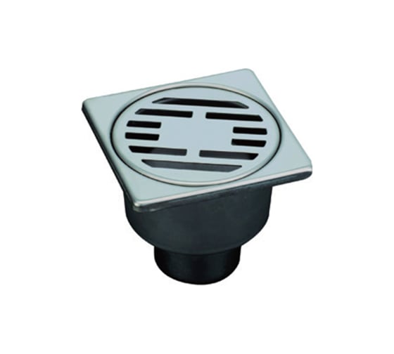 Изображение товара Трап душевой нержавеющий VIEIR 15х15 прямой для ванной комнаты VERA15S