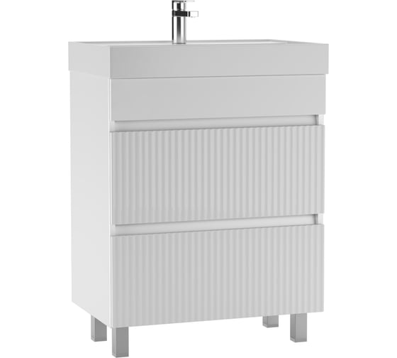 Изображение товара Тумба под умывальник Айсберг Фостер 70 Бриз с двумя ящиками В2 DB3008T