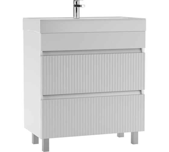 Изображение товара Тумба под умывальник Айсберг Фостер 80 Бриз с двумя ящиками В2 DB3009T