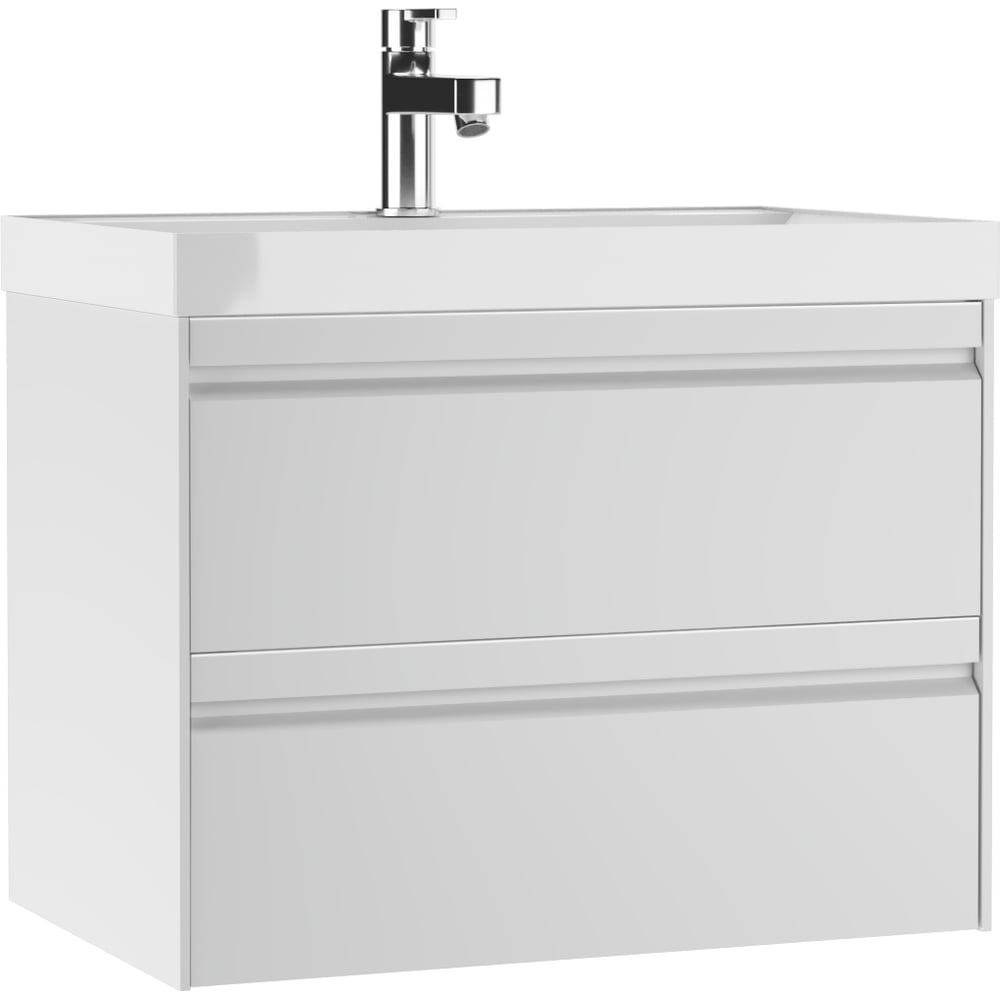 Изображение товара Тумба подвесная под раковину Домино UNIT 70 Chelsea В2 белая для современной ванной комнаты
