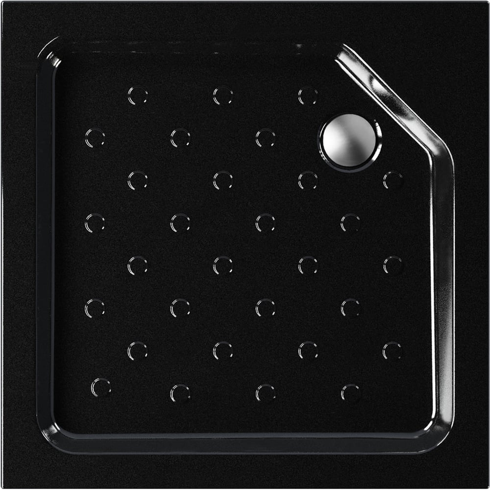 Изображение товара Акриловый душевой поддон Метакам Urban BLACK 80х80х16 с каркасом и антискользящим покрытием