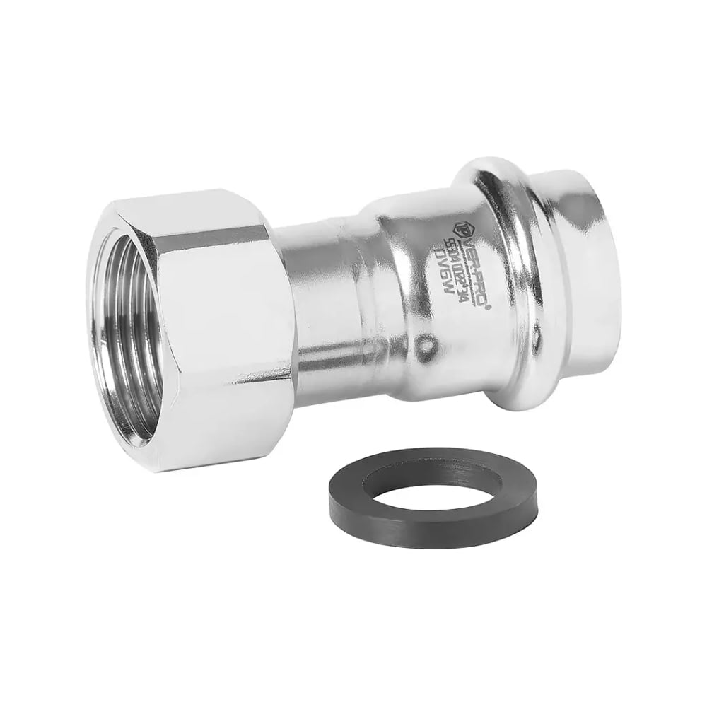 Изображение товара Соединение нержавеющее с накидной гайкой VIEIR 28х3/4 для бытовых систем