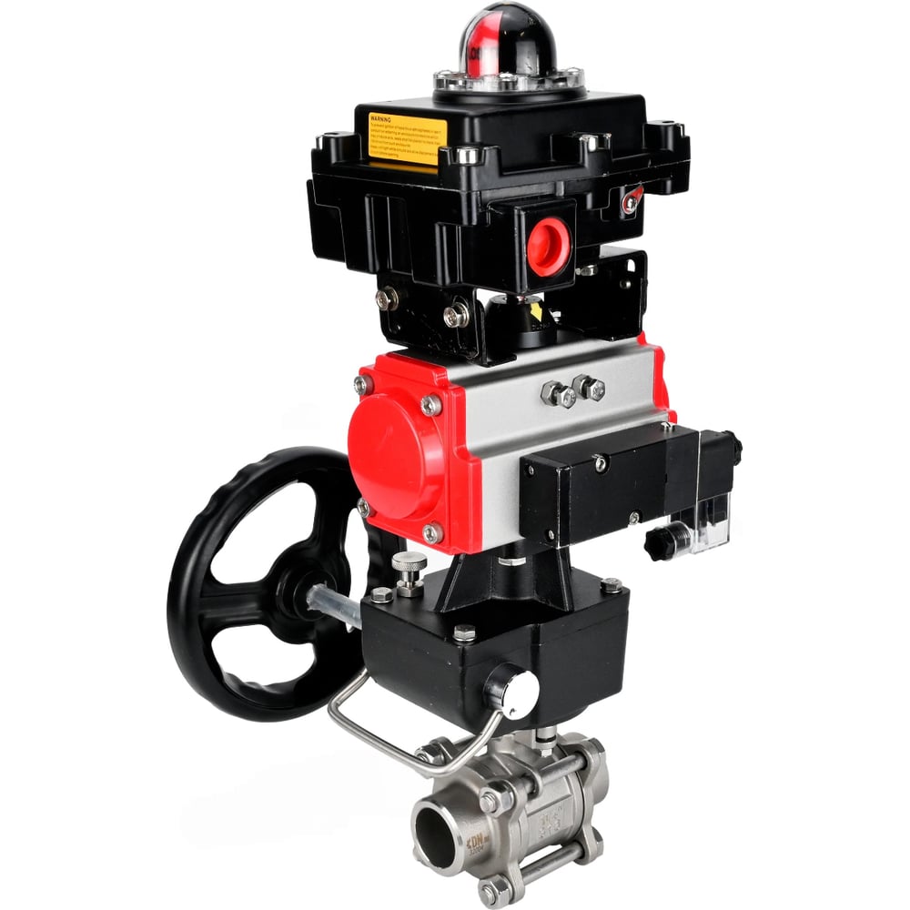 Изображение товара Кран шаровой DN.ru 316-316-PTFE-FP-W-ISO-H WDVF Ду40, нержавеющая сталь, полнопроходной