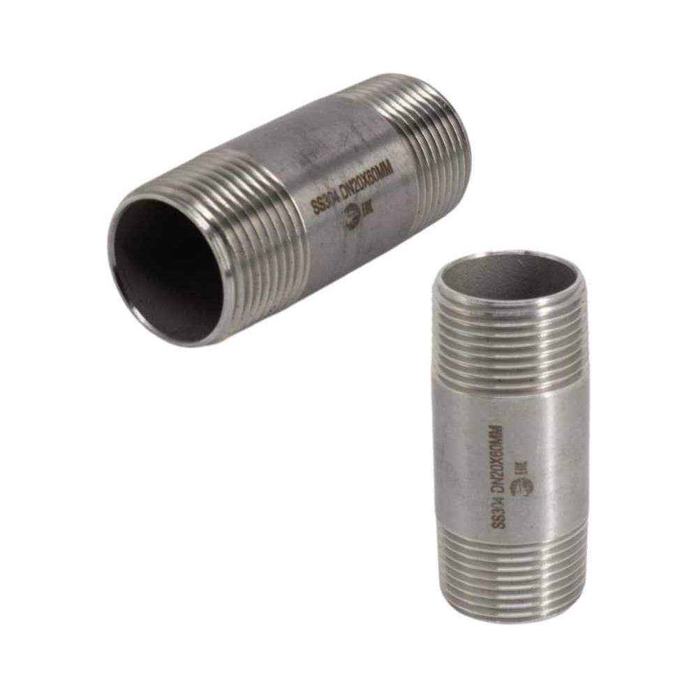 Изображение товара Бочонок NEWKEY ниппель нержавеющий DN20 3/4 PN16 набор 2 шт