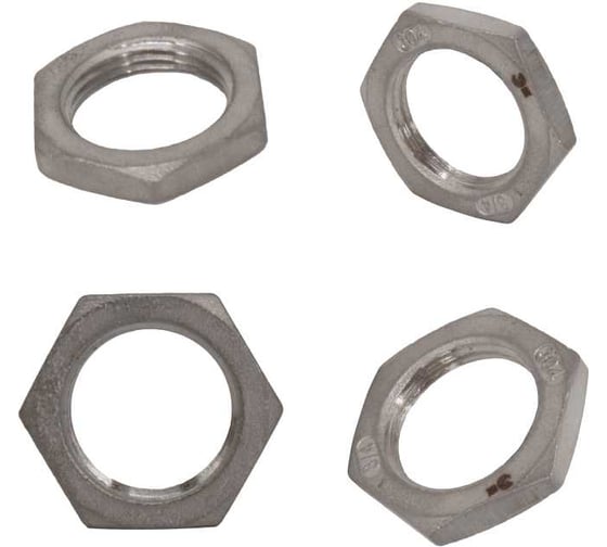 Изображение товара Контргайка нержавейка NEWKEY ДУ 20 (3/4 дюйма), AISI 304, PN16 набор 4 шт NAB4-NK-HNF20/4