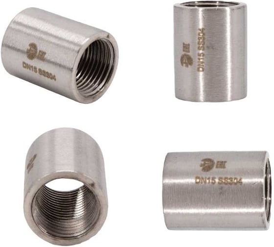 Изображение товара Муфта стальная нержавеющая NEWKEY AISI304 DN15 (1/2), (CF8), PN16 набор 4 шт NAB4-NK-MM15/4