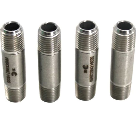 Изображение товара Бочонок NEWKEY ниппель нержавеющий, AISI304 DN6 (1/8), (CF8), PN16, набор 4 шт NAB4-NK-DBM6/4
