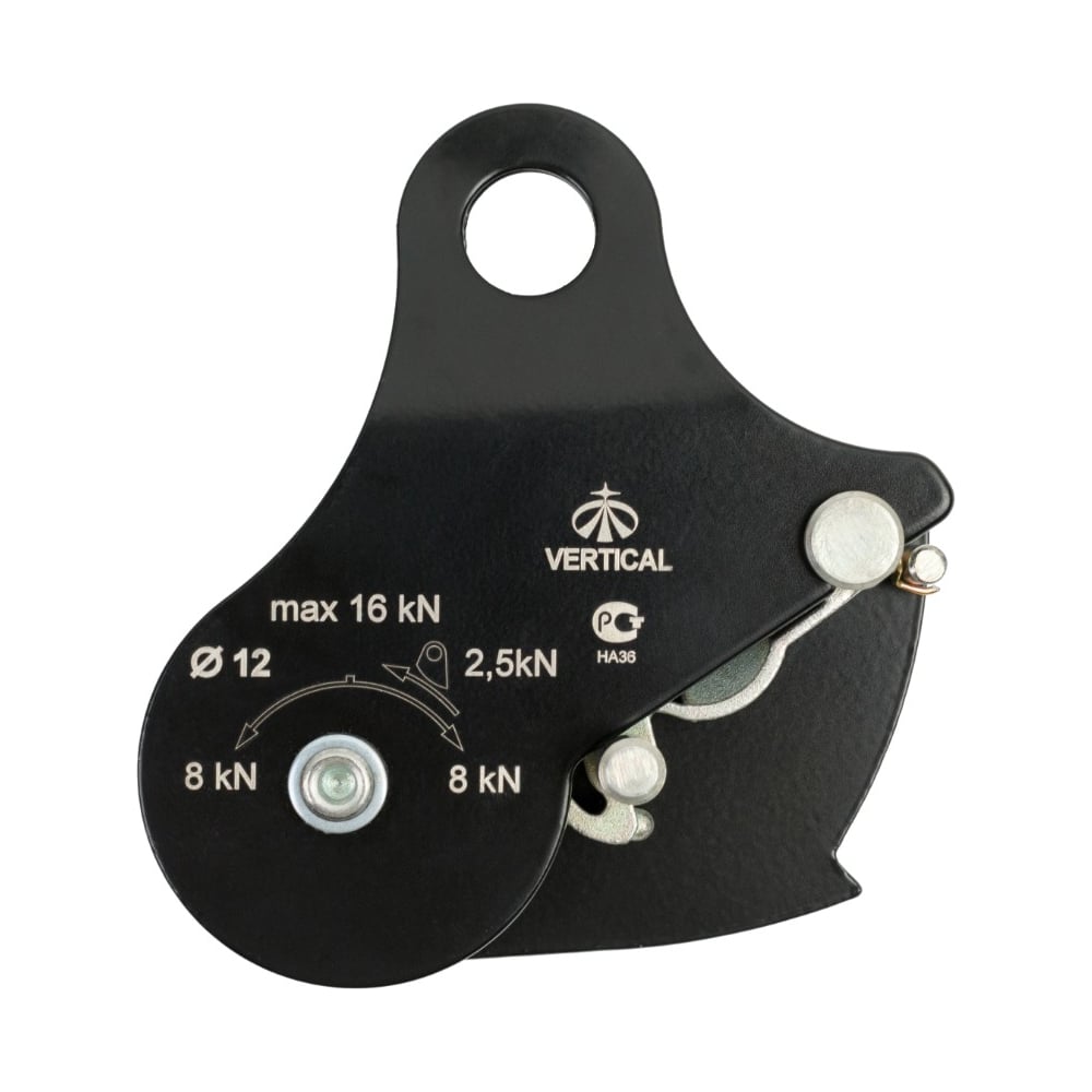 Изображение товара Блок-ролик Vertical с зажимом ver 0415 для подъема и тяг, сталь, 26 мм диаметр