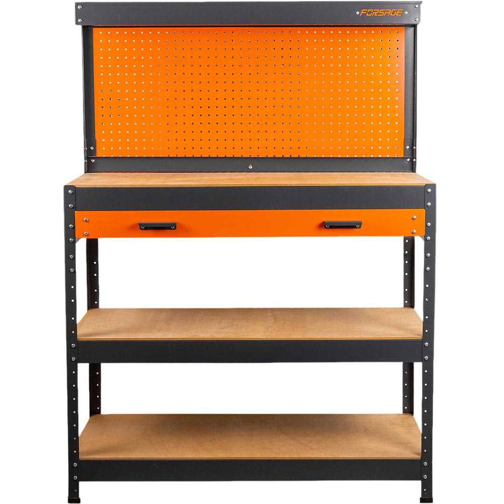 Изображение товара Верстак металлический Forsage 1000х400х1400мм с одной выдвижной полкой Беларусь