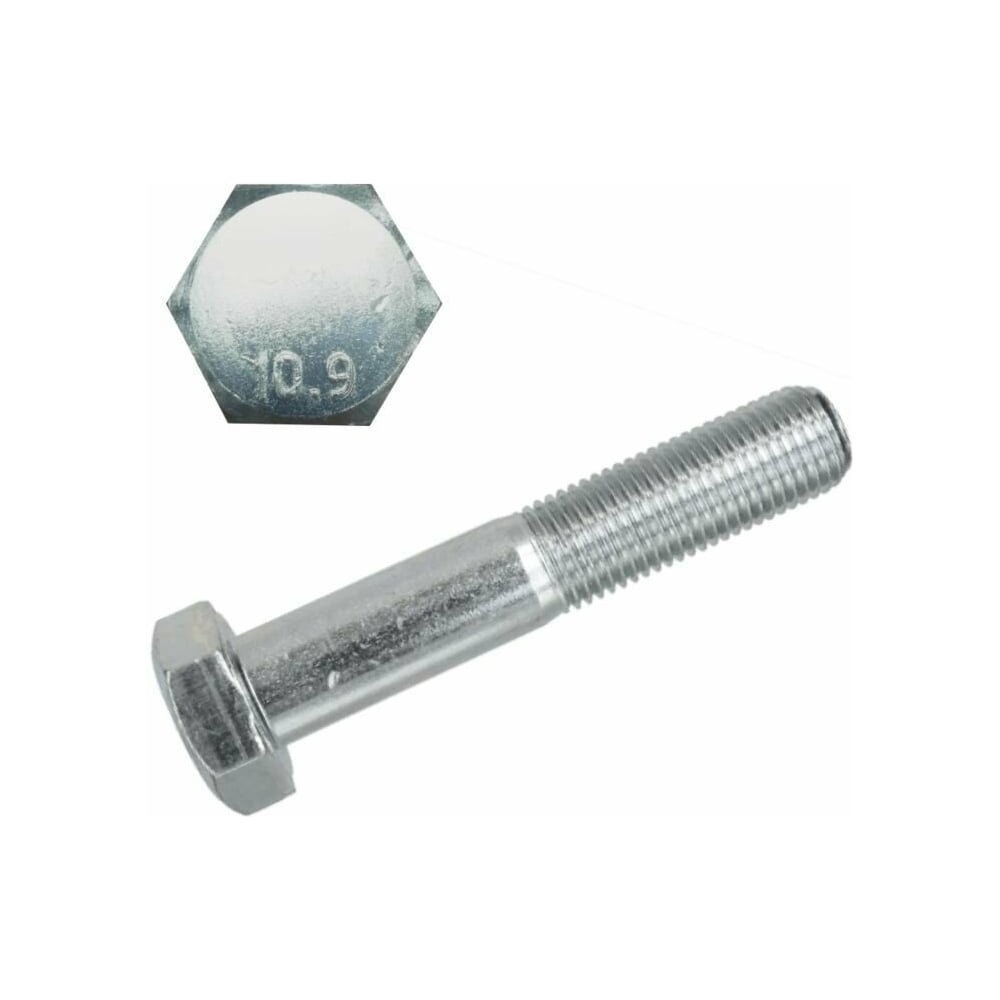 Изображение товара Болт DIN 931 М12х40 10.9, оцинкованный, 25 шт