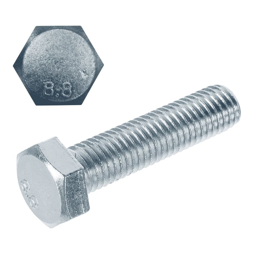 Изображение товара Болт DIN 933 М8х75 8.8 цинк 50 шт крепежный элемент надежный