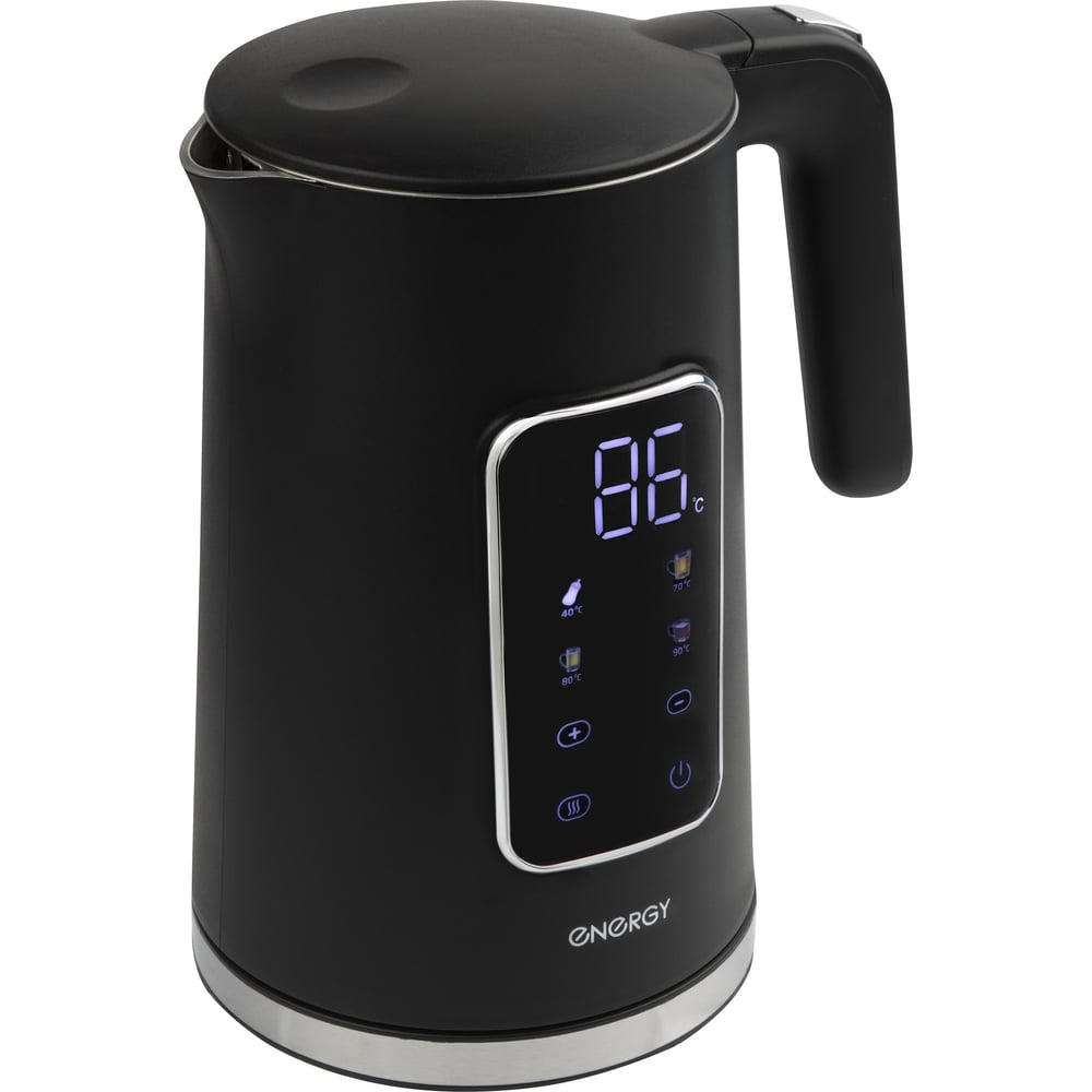 Изображение товара Электрический чайник ENERGY E-228 двойной корпус сенсорный дисплей 1.7л черный