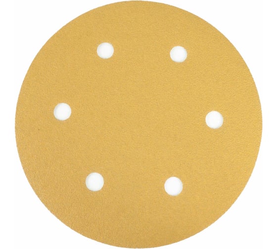 Изображение товара Шлифовальные круги Vitatools 225 мм, P400, желтые, 6 отверстий, 5 шт G-225-P400-5-6