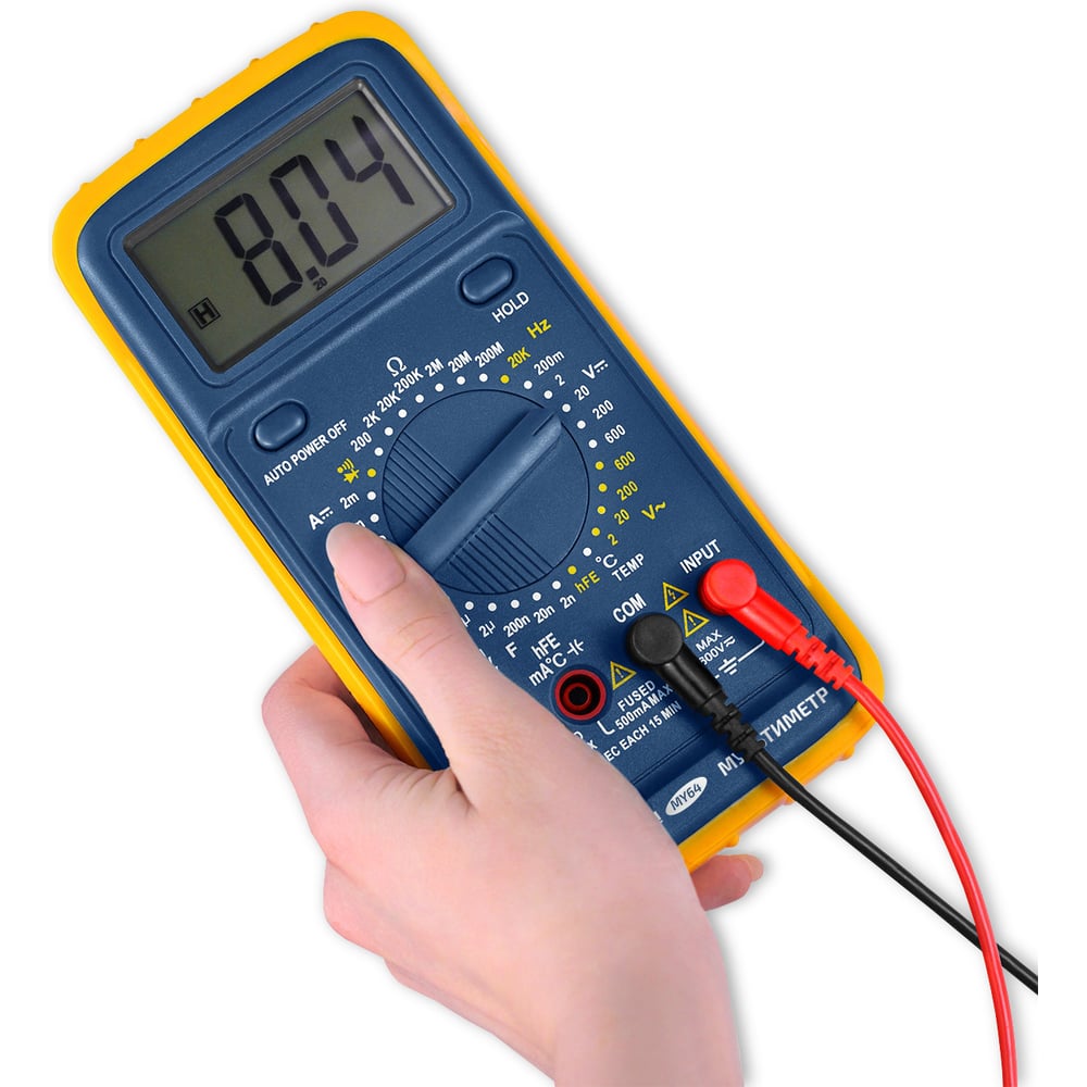 Изображение товара Мультиметр МЕГЕОН MY64 с функциями измерения тока и напряжения