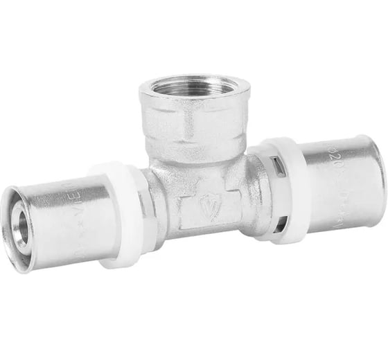 Изображение товара Обжимной тройник переходной ViEiR 16×1/2×16 внутренняя резьба, для металлопластиковых труб VRKT163F