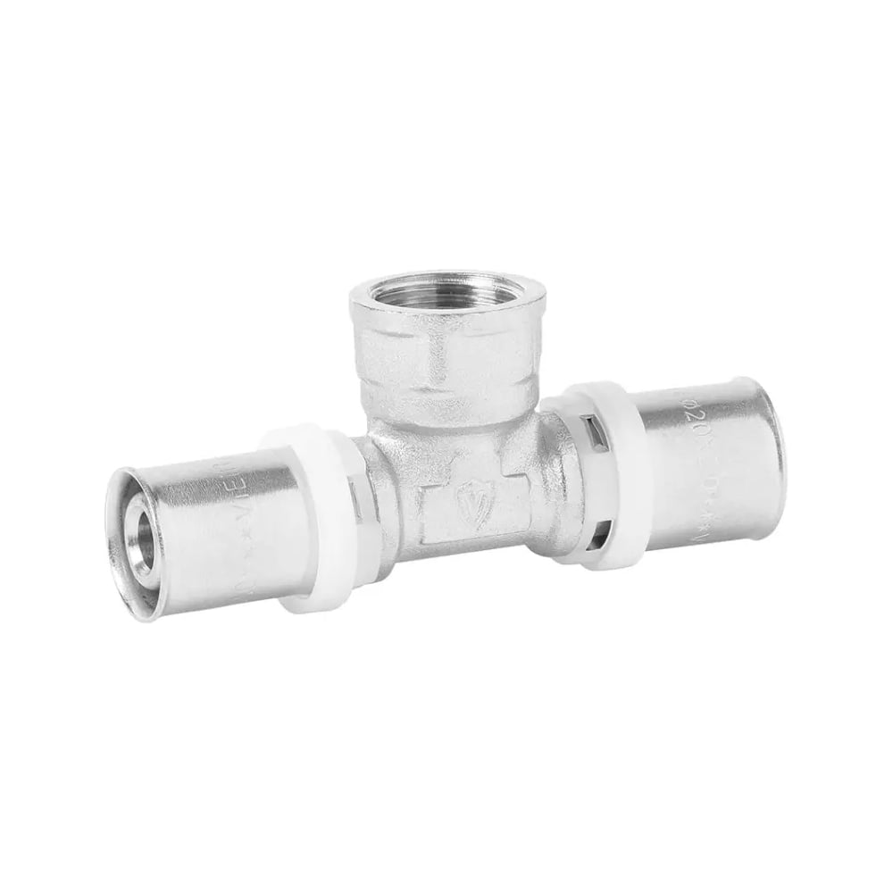 Изображение товара Обжимной тройник переходной ViEiR 20×3/4 × 20 латунь для металлопластиковых труб