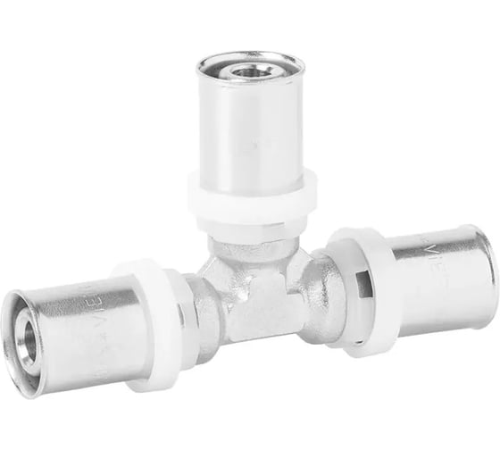 Изображение товара Обжимной тройник переходной ViEiR 20×16×16 для металлопластиковых труб VRKT201616