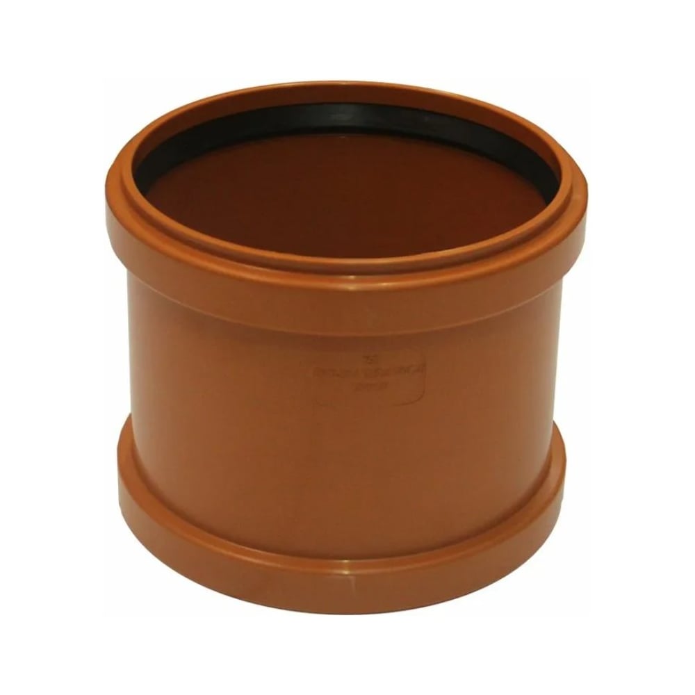 Изображение товара Муфта рыжая канализационная ПВХ ViEiR Ф110 для наружной канализации