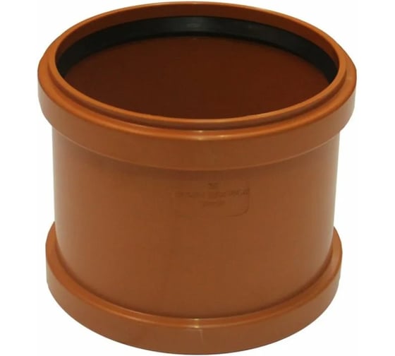 Изображение товара Муфта рыжая канализационная ПВХ ViEiR Ф110, для наружной канализации М 110р С
