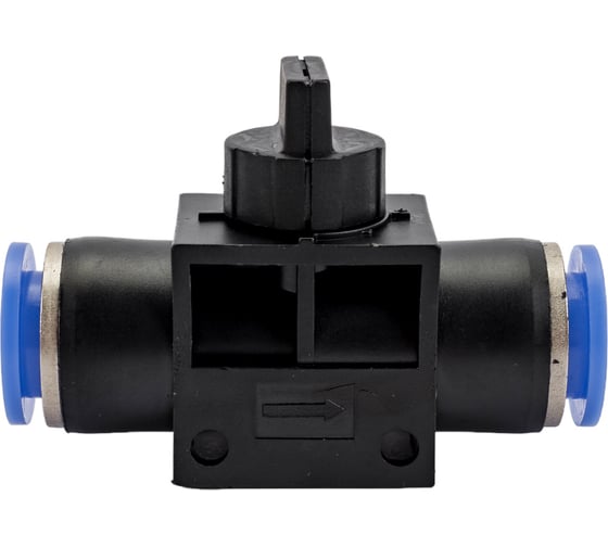 Изображение товара Прямой фитинг цанговый с краном 12 мм - 12 мм Pegas pneumatic 6007