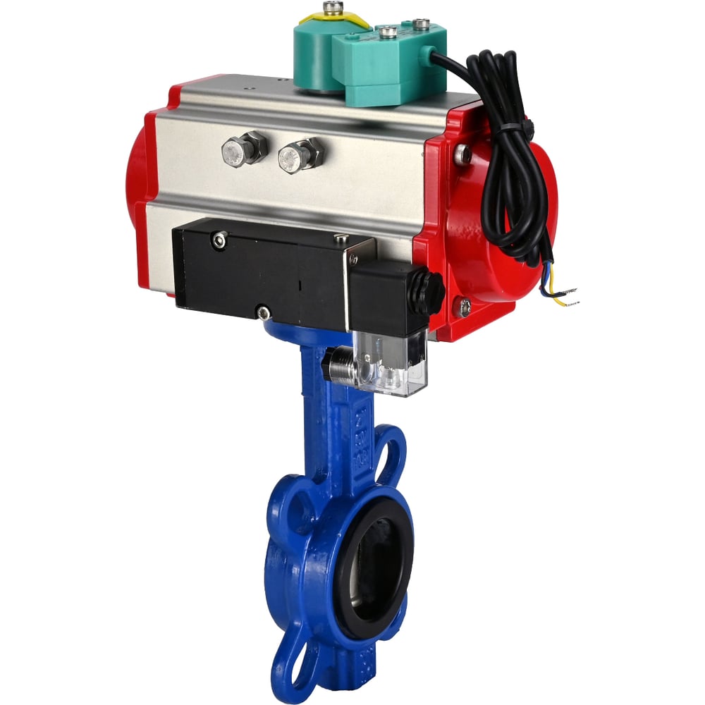 Изображение товара Дисковый затвор GG25-316L-NBR Ду150 Ру16 с пневмоприводом и магнитным переключателем