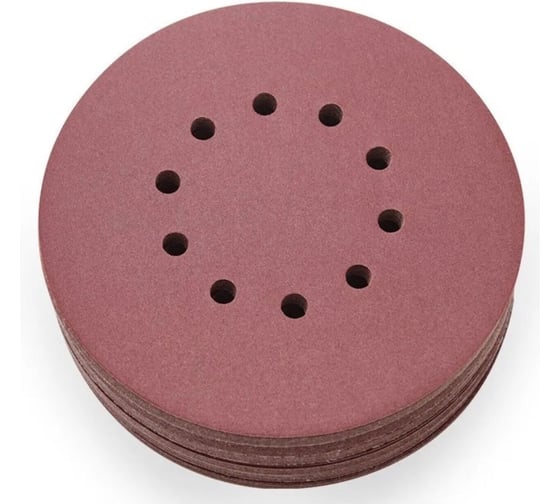 Изображение товара Шлифовальные круги Vitatools 225 мм для жирафа, Р180, 5 штук, 10 отверстий R-225-P180-5-10