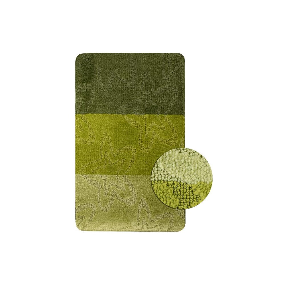 Изображение товара Коврик в ванную САНАКС SILVER одинарный зеленый 60х100 см из полиэстера с противоскользящим покрыти
