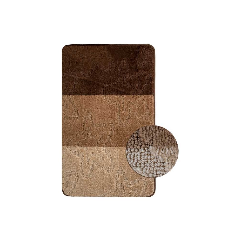 Изображение товара Коврик в ванную САНАКС SILVER одинарный 60х100 см коричневый полиэстер