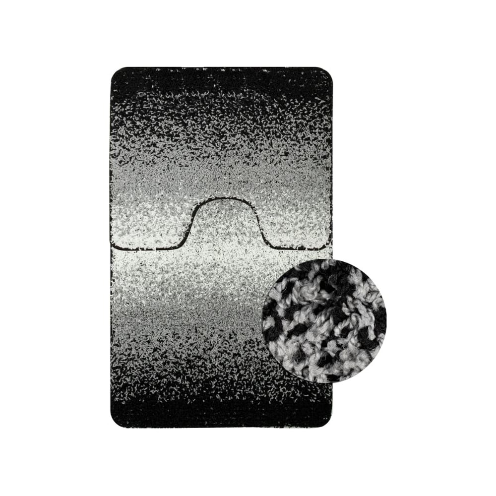 Изображение товара Коврик в ванную Санакс SHAGGY двойной черный набор 2 шт 60х100 и 50х60 см