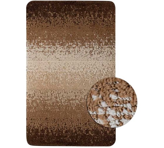 Изображение товара Коврик в ванную САНАКС SILVER одинарный коричневый, переход, 50х80 см, полиэстер 02215