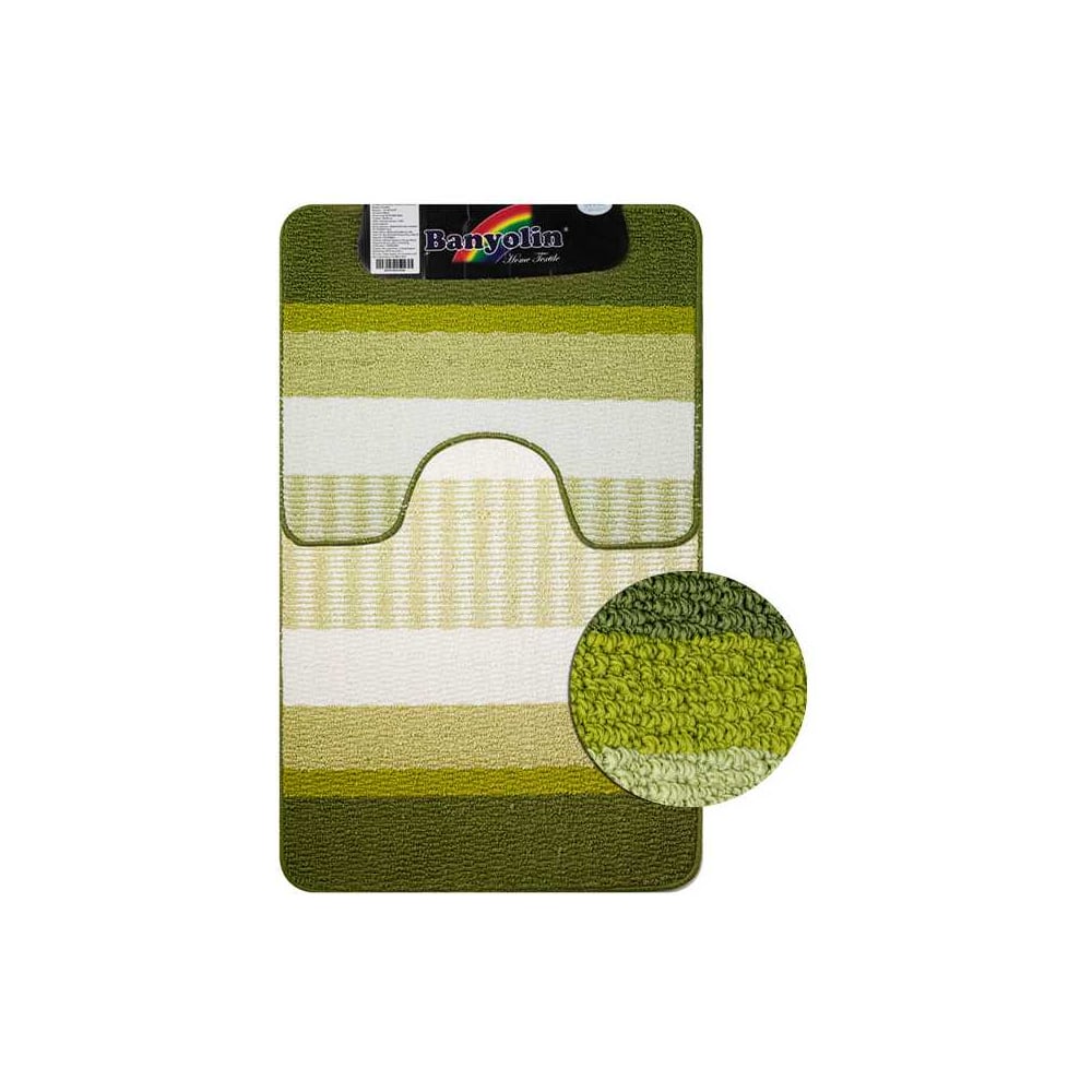 Изображение товара Коврик в ванную комнату САНАКС STARLOOP двойной зеленый 550х900 мм полиэстер латекс