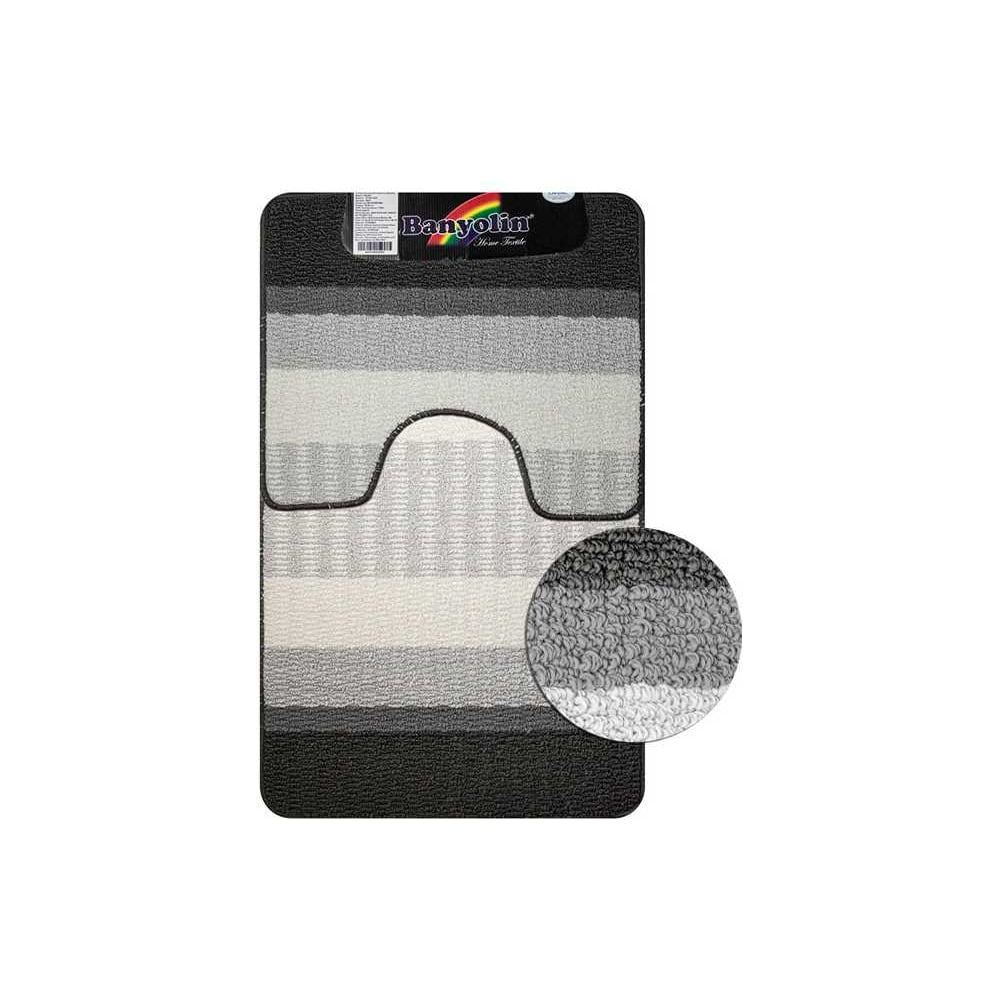 Изображение товара Коврик в ванную САНАКС STARLOOP двойной серый 550х900 мм полиэстер латекс