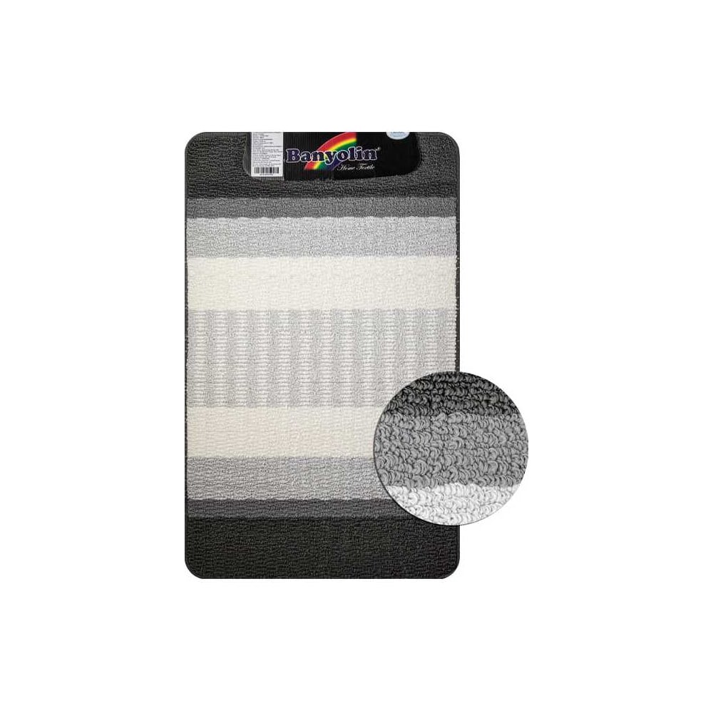 Изображение товара Коврик для ванной комнаты САНАКС STARLOOP серый 550х900 мм полиэстер латекс